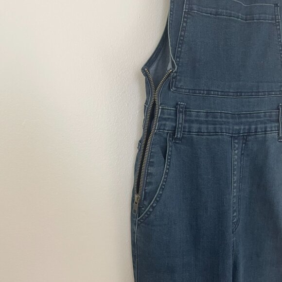 Show Me Your Mumu Berkeley Zip Up Bell Overalls Dark Rainstorm Size Small - Picture 8 of 8